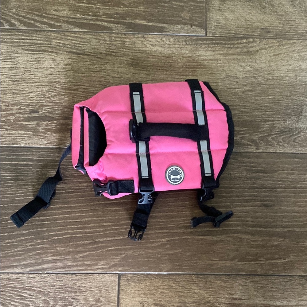Pink XS puppy life jacket